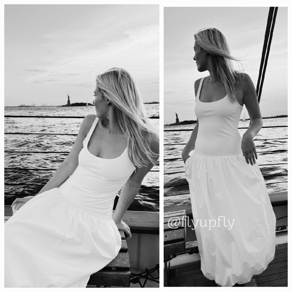 Zara Voluminous Balloon Midi Dress White Size S - Picture 13 of 15